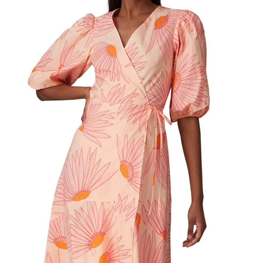 Size 2 - KATE SPADE - Grand Daisy Wrap Dress Rent the Runway RTR $378 msrp - Picture 8 of 11